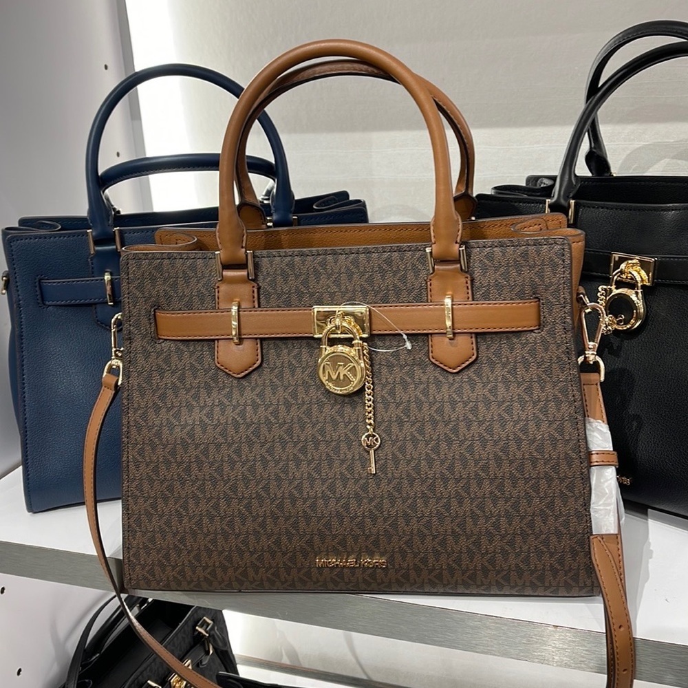 Michael Kors Hamilton Meidum Satchel Shoulder Crossbody 
Brown - Picture 14 of 16